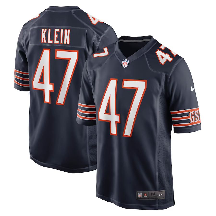 Men Chicago Bears #47 A.J. Klein Nike Navy Game Player NFL Jersey